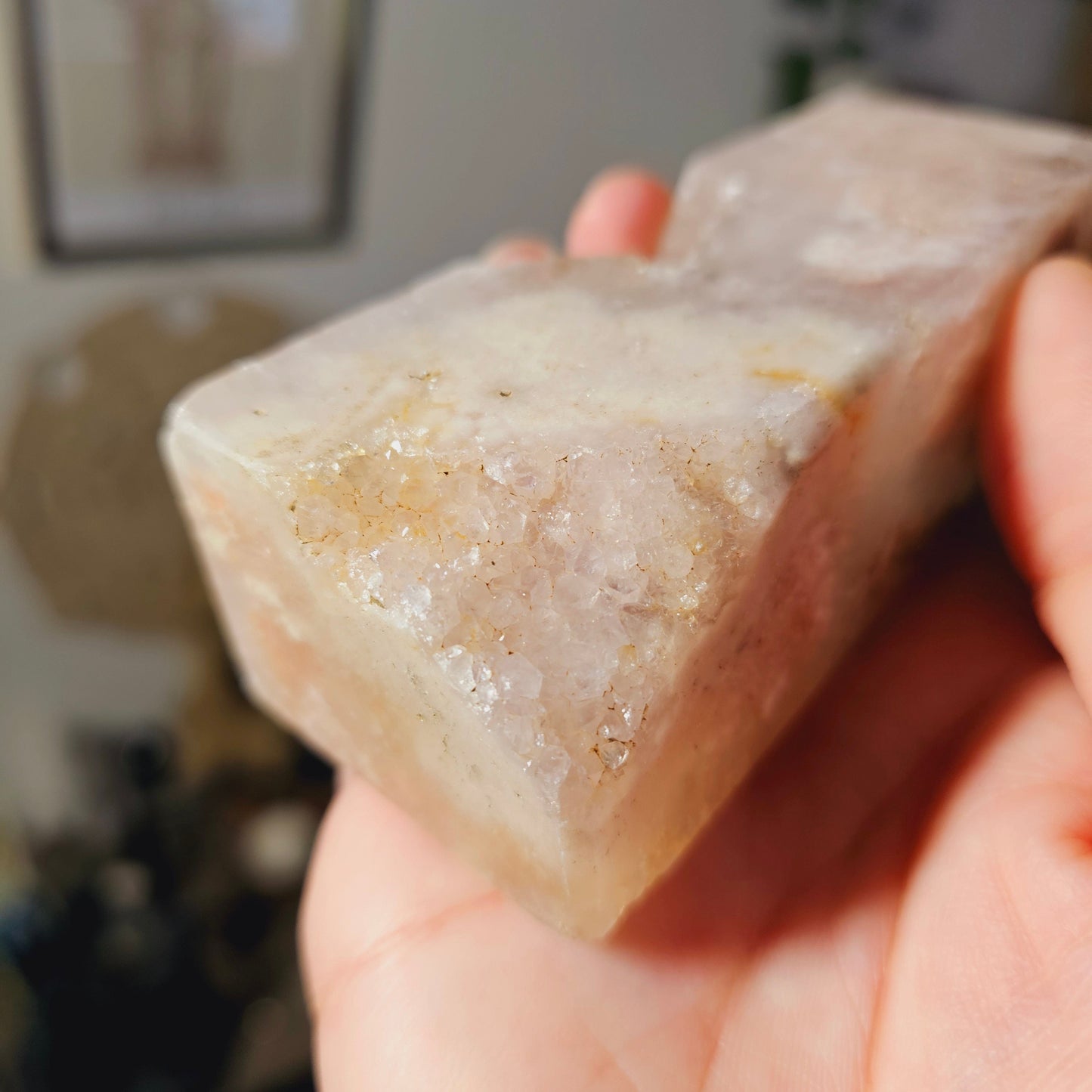 FLOWER AGATE Obelisk - Druzy Tower - Stone of Manifestation, Courage, Peace, Harmony, Emotional Balance - Crystals & Gemstones