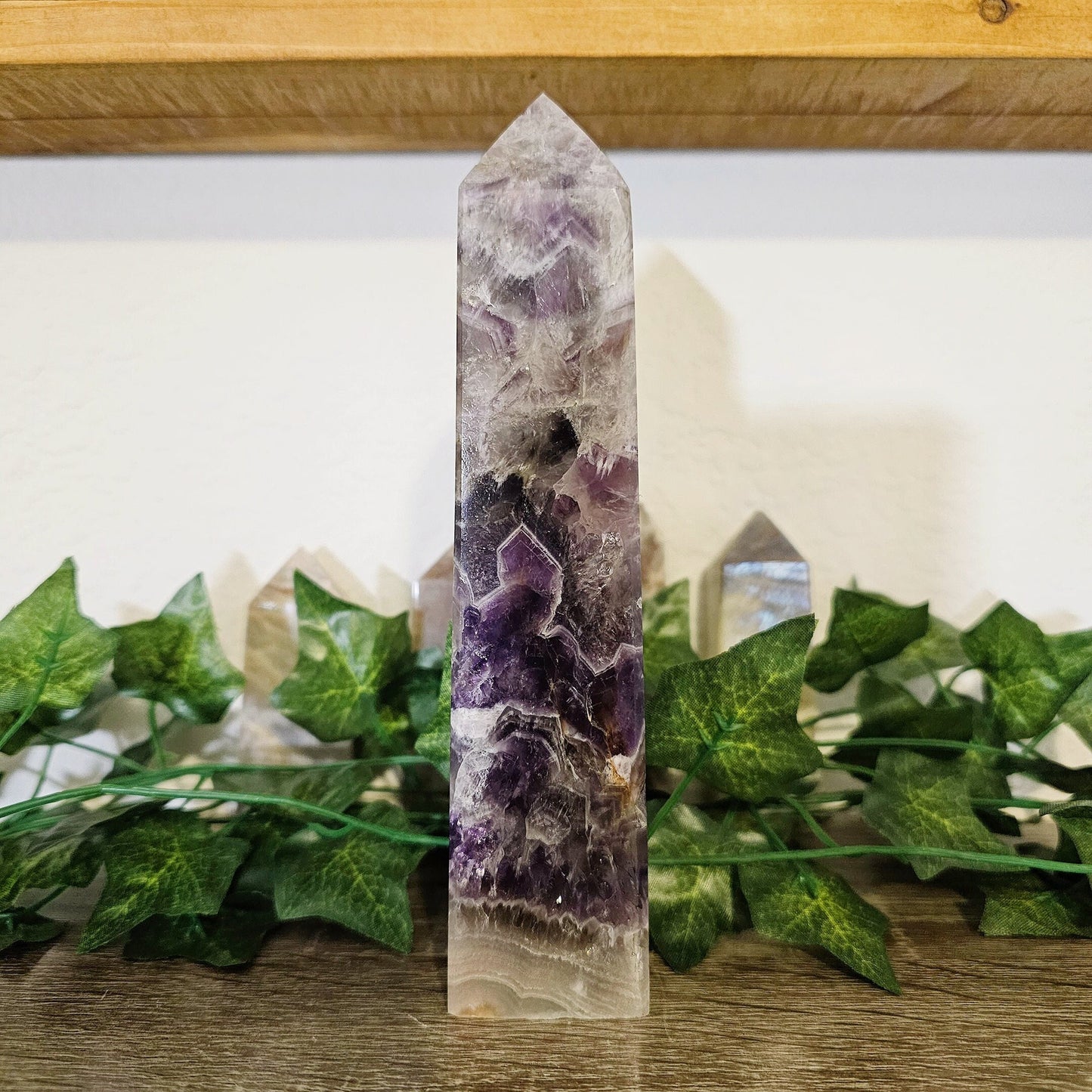 DREAM AMETHYST Obelisk - Large 6.5" 441g - Inner Strength, Repel Negative Energy, Sound Sleep, Calm Energy, Intuition - Crystals & Gemstones