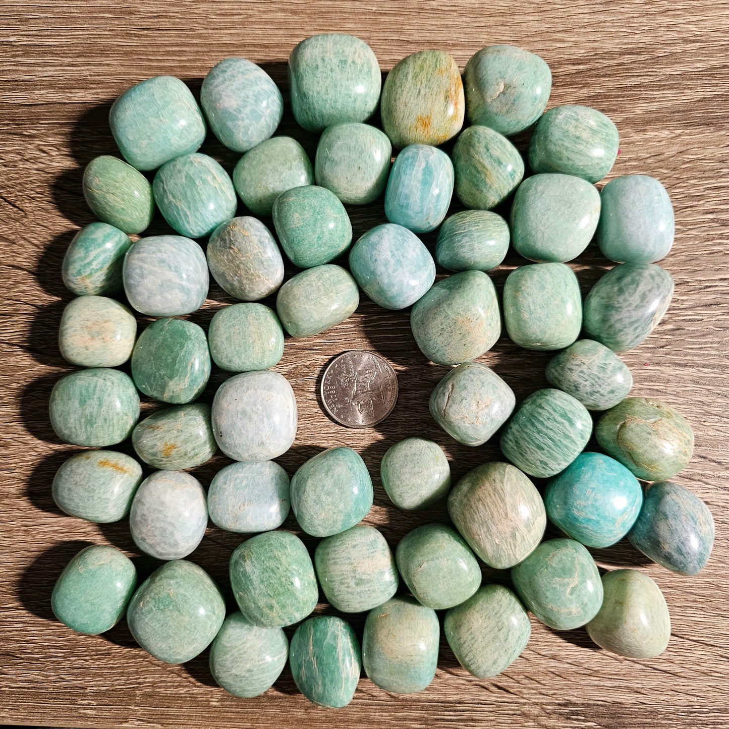 AMAZONITE Tumbled Stone - Gambler's Stone, Good Luck, Good Fortune, Calming, Courage, Truth, Balance - Crystals & Gemstones