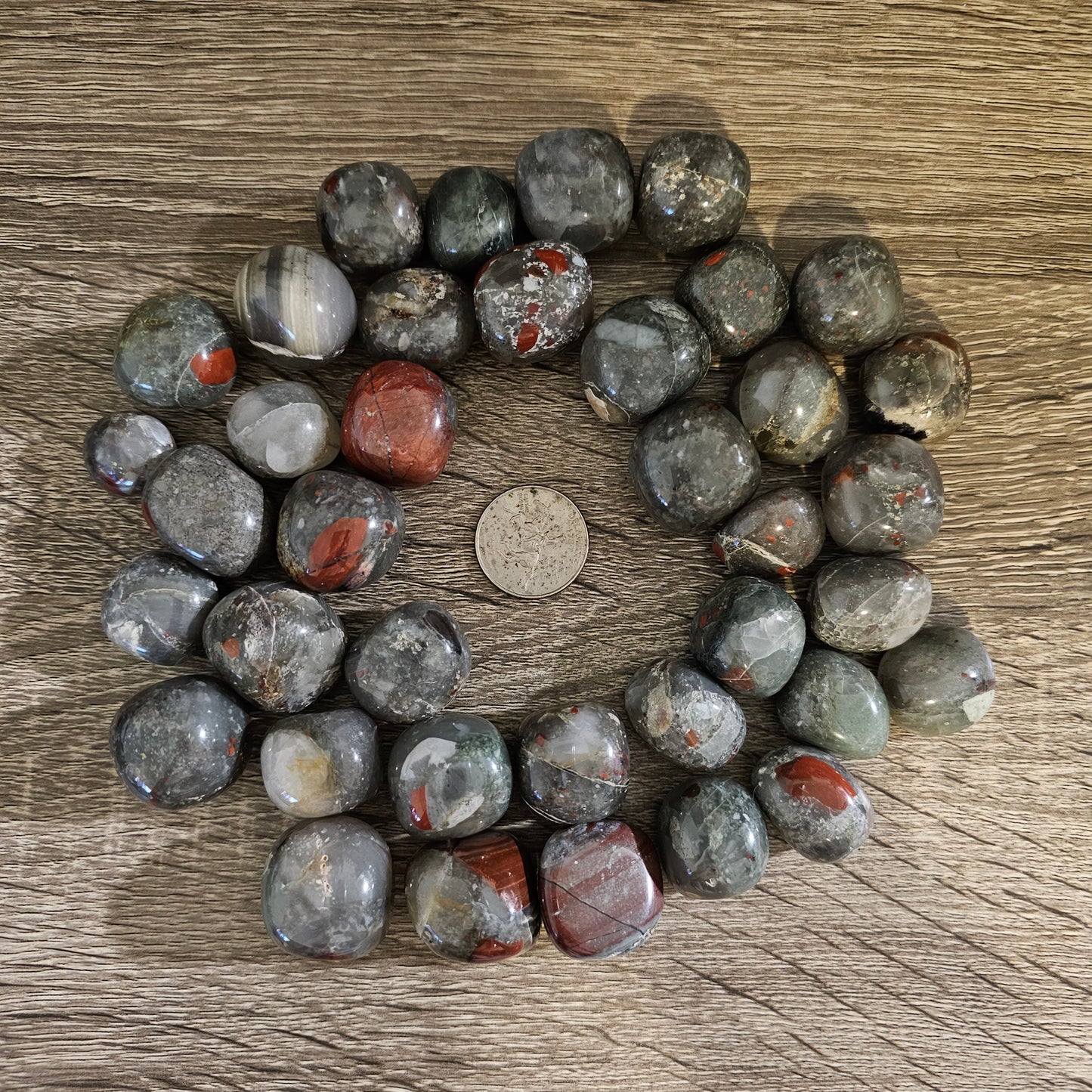 BLOODSTONE Tumbled Stone - Life, Birth, Vitality, Strength, Passion, Courage, Protection, Grounding, Clearing - Crystals & Gemstones