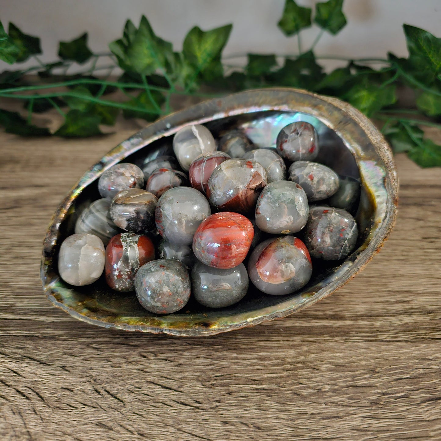 BLOODSTONE Tumbled Stone - Life, Birth, Vitality, Strength, Passion, Courage, Protection, Grounding, Clearing - Crystals & Gemstones