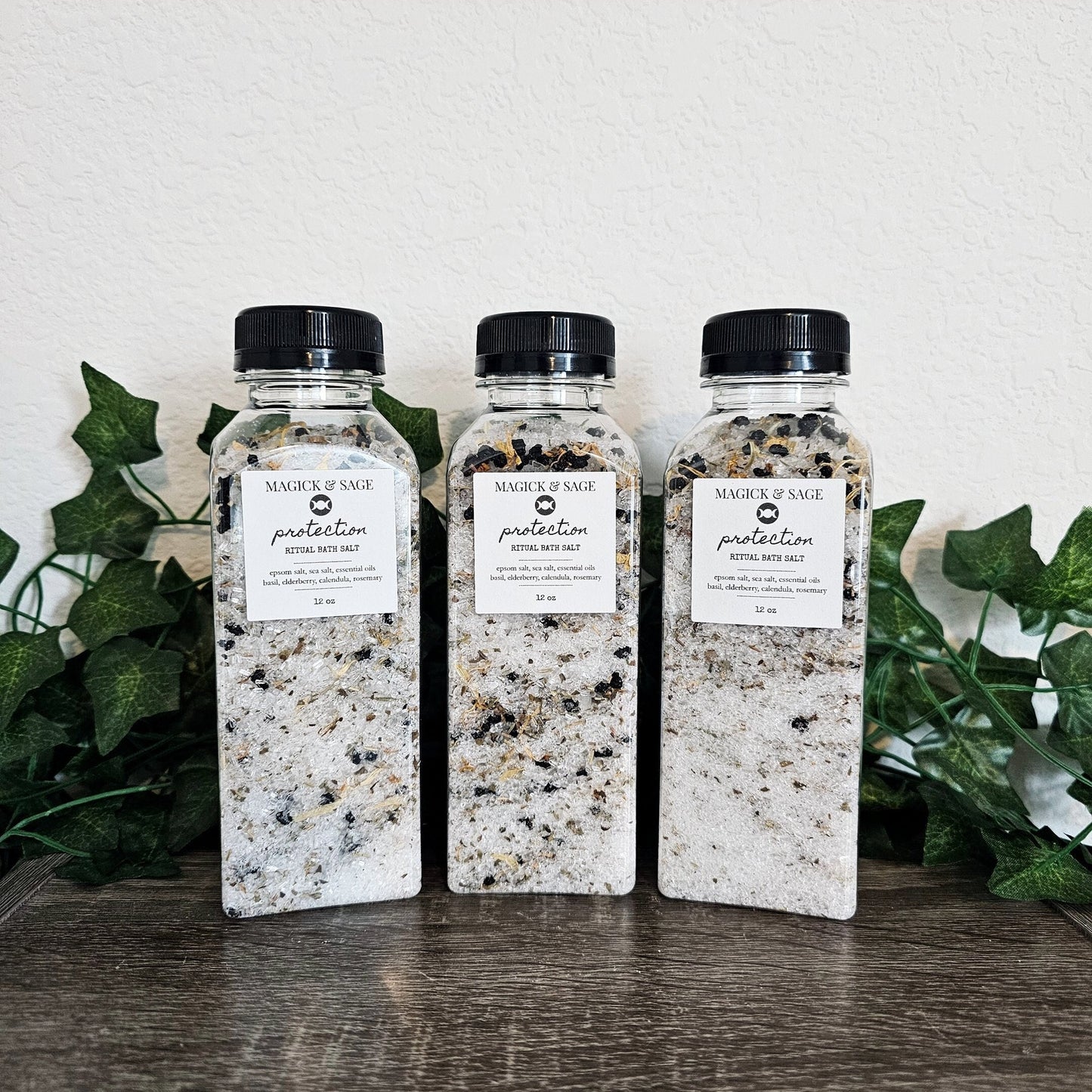 PROTECTION Ritual Bath Salt - Banish Negativity, Shielding, Purify, Protect, Warding - Manifesting Herbal Spelled Soak with Essential Oils