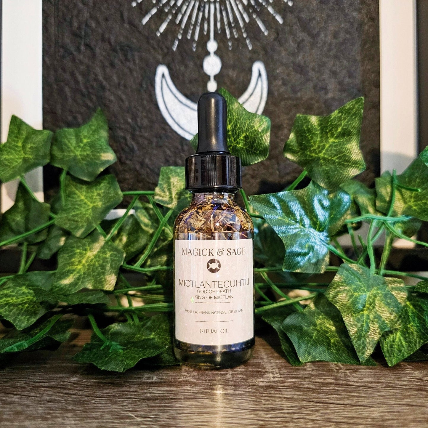 MICTLANTECUHTLI God Oil - God of Death and the Dead - King of Mictlan, the Underworld - Aztec Deity - Mesoamerica - Ritual & Altar Tools