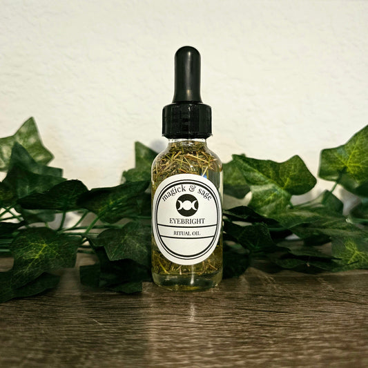 EYEBRIGHT Oil - Psychic Abilities, Clairvoyance, Truth, Divination, Memory, Meditation, Goddess Magick, Awareness - Ritual Oil & Altar Tools