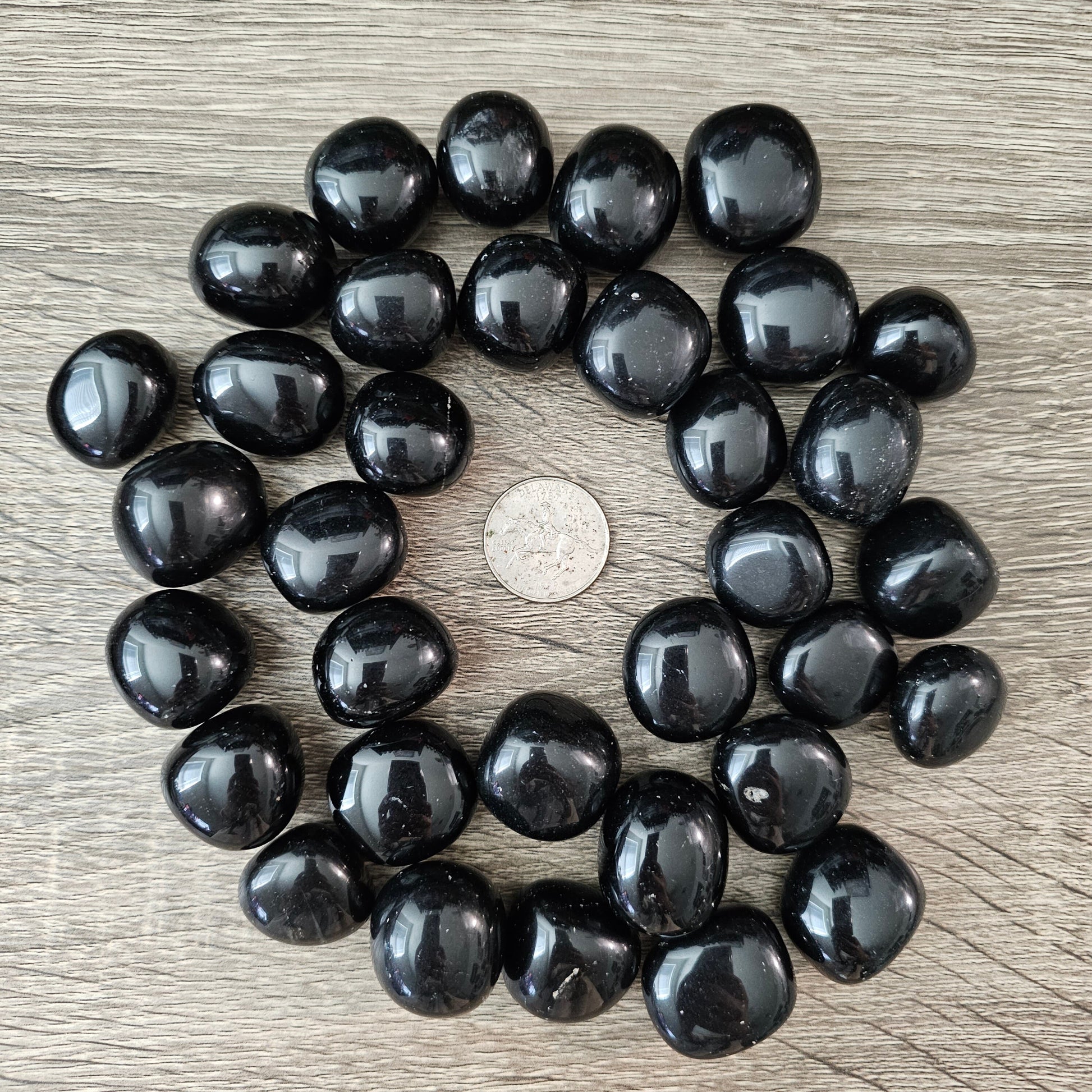 BLACK OBSIDIAN Tumbled Stone - Power, Protection, Grounding, Warding, Stabilizer, Courage - Crystals & Gemstones