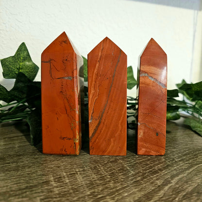 RED JASPER Obelisk Towers - Power, Protection, Energy Balance, Calming, Stamina, Courage, Strength - Crystals & Gemstones