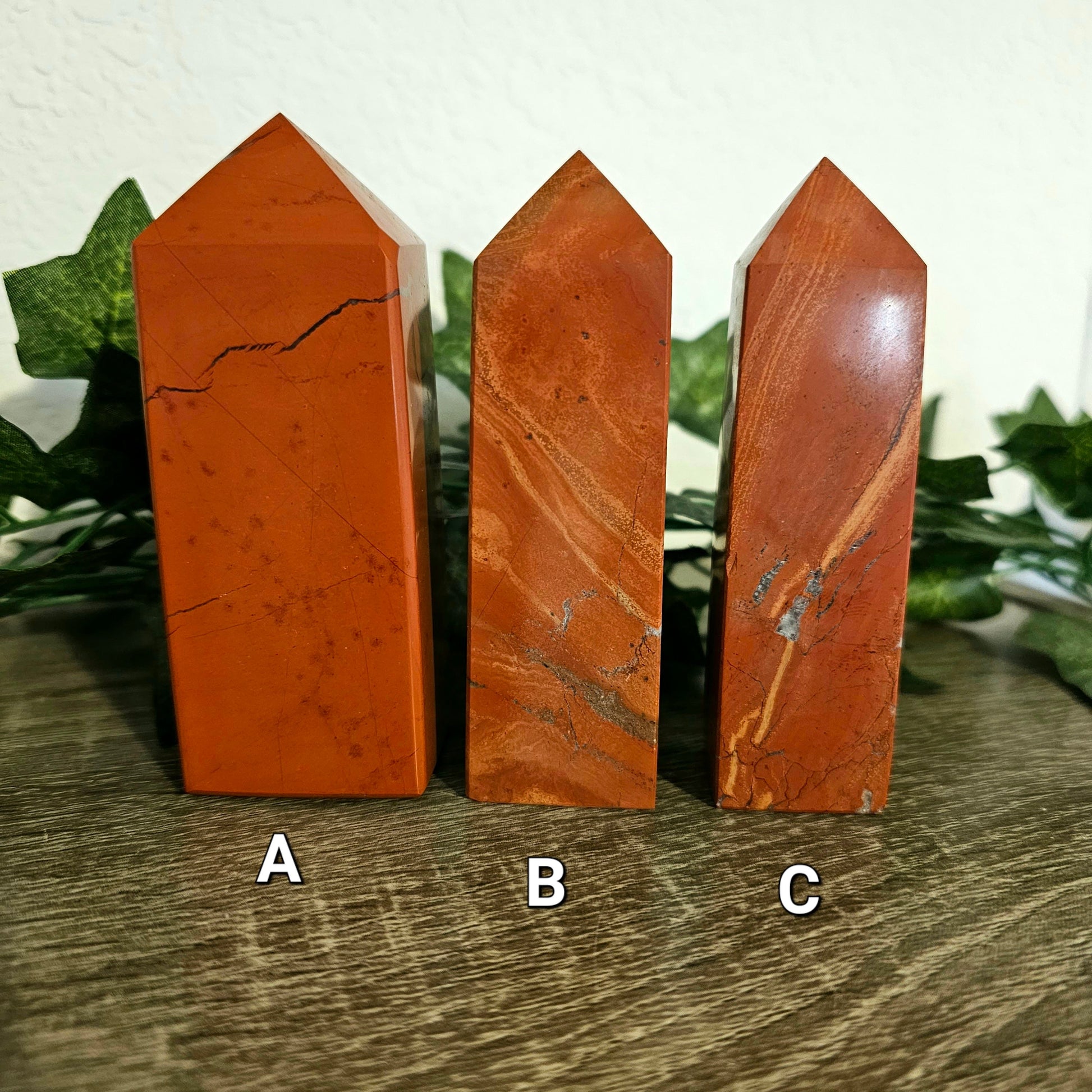 RED JASPER Obelisk Towers - Power, Protection, Energy Balance, Calming, Stamina, Courage, Strength - Crystals & Gemstones