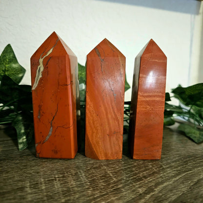 RED JASPER Obelisk Towers - Power, Protection, Energy Balance, Calming, Stamina, Courage, Strength - Crystals & Gemstones