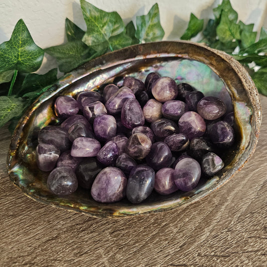 AMETHYST Tumbled Stone - 2 Tumbles - Protection, Purification, Calming, Sleep, Cleansing, Intuition, Psychic, Dreams - Crystals & Gemstones