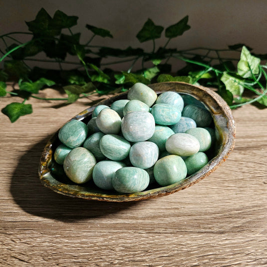 AMAZONITE Tumbled Stone - Gambler's Stone, Good Luck, Good Fortune, Calming, Courage, Truth, Balance - Crystals & Gemstones