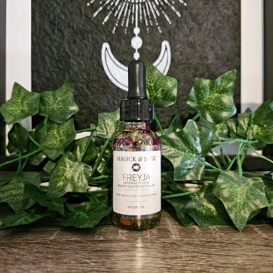 Freyja Goddess Oil for working and connecting with the Goddess Freya