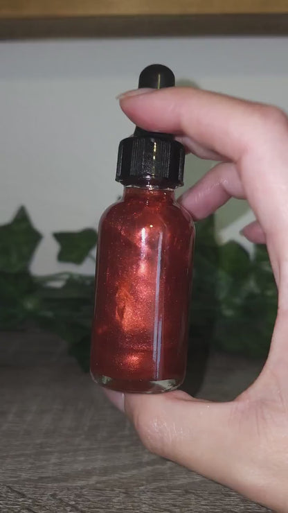 LILITH's Shimmering Body Oil - hydrate, moisturize, and embody Lilith's energy - Customizable - Magickal Massage, Bath, & Body Oil