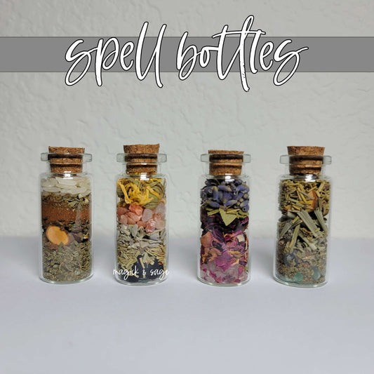 Spell Bottles - inspiration for your intentions and desires - Spell Jars, Witch Bottles - Ritual & Altar Tools