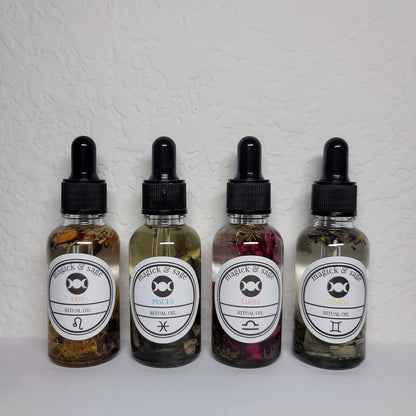 ZODIAC oil set - Sun, Moon, & Rising - a set of 3 oils according to your birth chart - Birth Chart, Astrology - Ritual Oil and Altar Tools