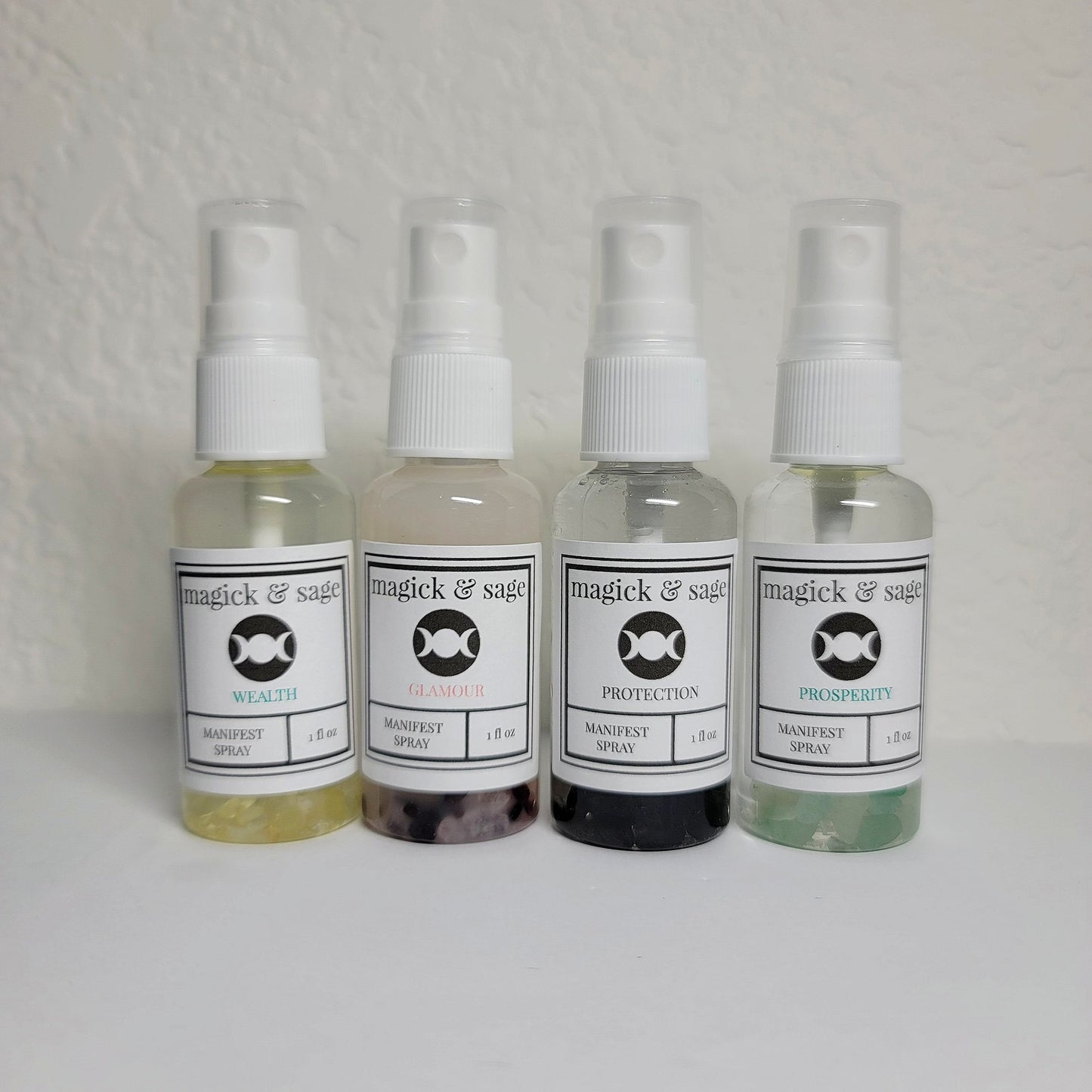 Intention Setting Spray - Crystal Infused - Protection, Wealth, Love, Luck, Abundance, Prosperity, Psychic - Law of Attraction - Home Gifts