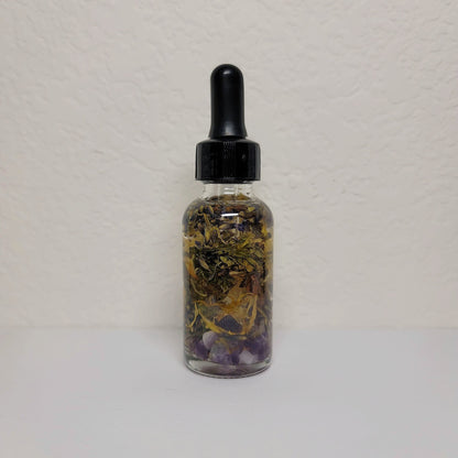 DREAMWORK Oil - dream magick, prophetic dreams, lucid dreaming, dream recall - Crystal and Herb Infused - Ritual Oil & Altar Tools