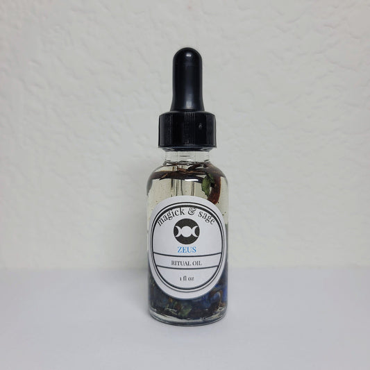 Zeus God Oil | Ritual & Spell Work, Altars, Invocation, Manifestation, and Intentions
