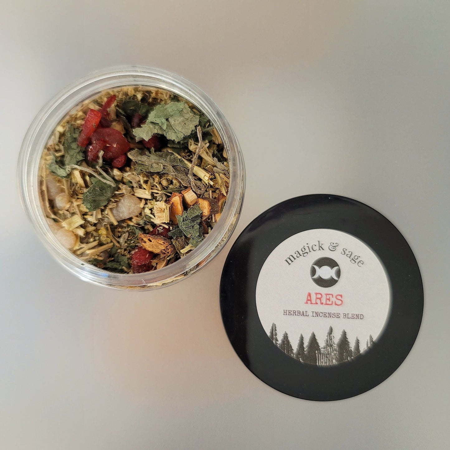 ARES Herbal Incense Blend - work, connect, and honor Ares - God of War and Courage, Battlelust, Civil Order - Mars - Shrine & Altar Tools
