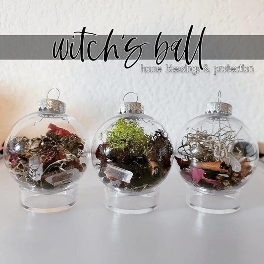 Witch Ball - Yule Ornament - Witches Amulet, Protection - Witchy Home Decor