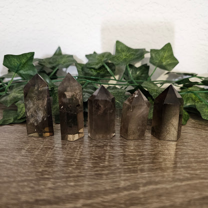 Smoky Quartz Towers - Grounding, Moving Forward and Letting Go, Protection, Positive Thoughts - Ritual & Altar Tools