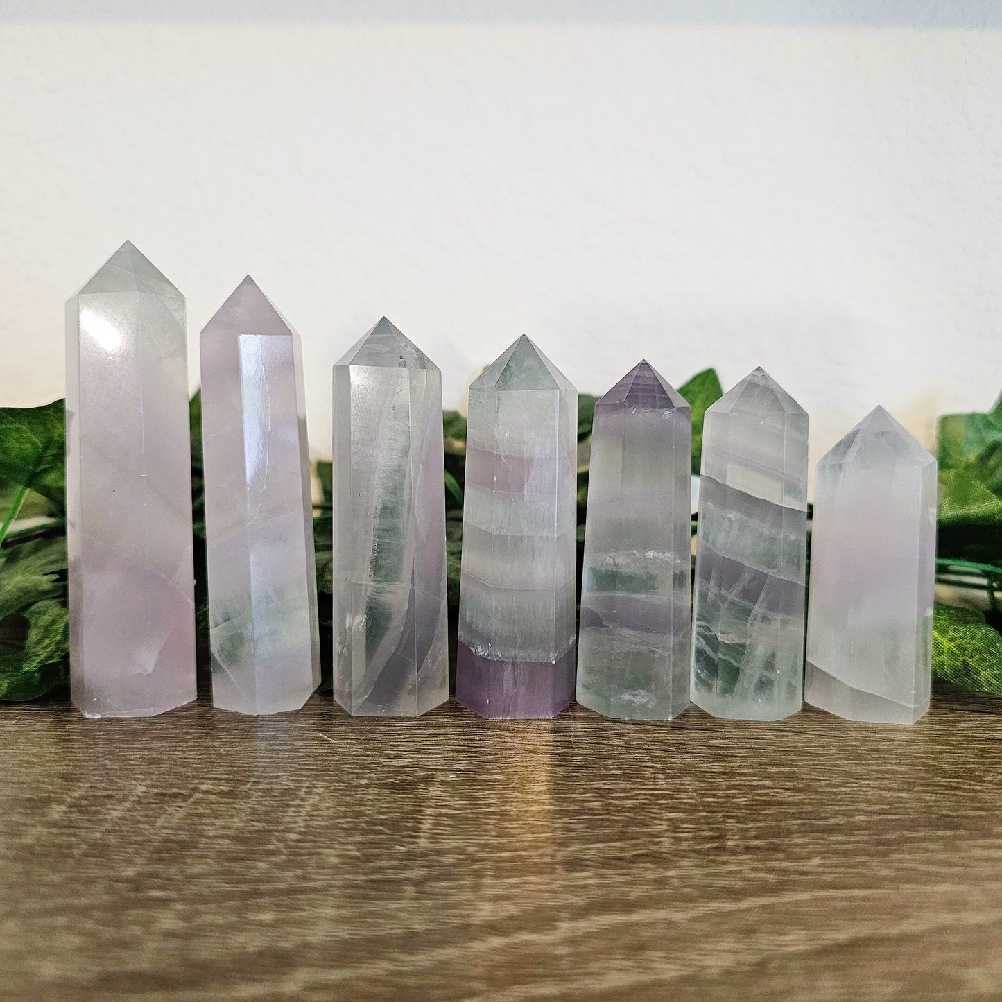 Yttrium Fluorite Towers - Lavender Fluorite - Enhance Psychic Abilities, High Vibration and Energy, Spiritual Growth - Ritual & Altar Tools